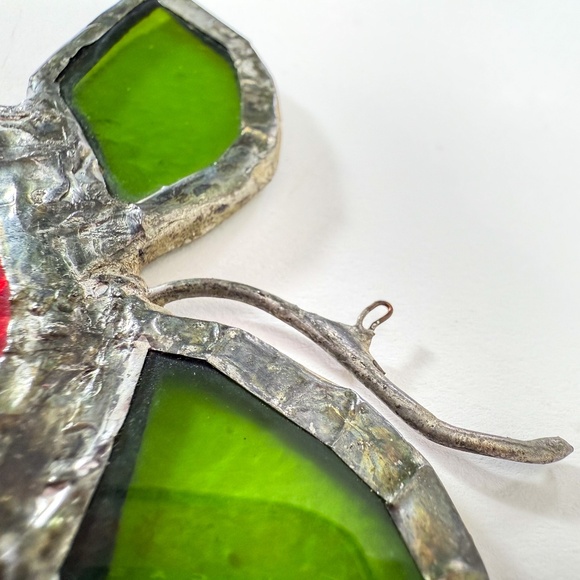 EUC Vintage Leaded Stained Glass Red Apple Suncatcher – Handcrafted Décor 🍎☀️ - Picture 4 of 4